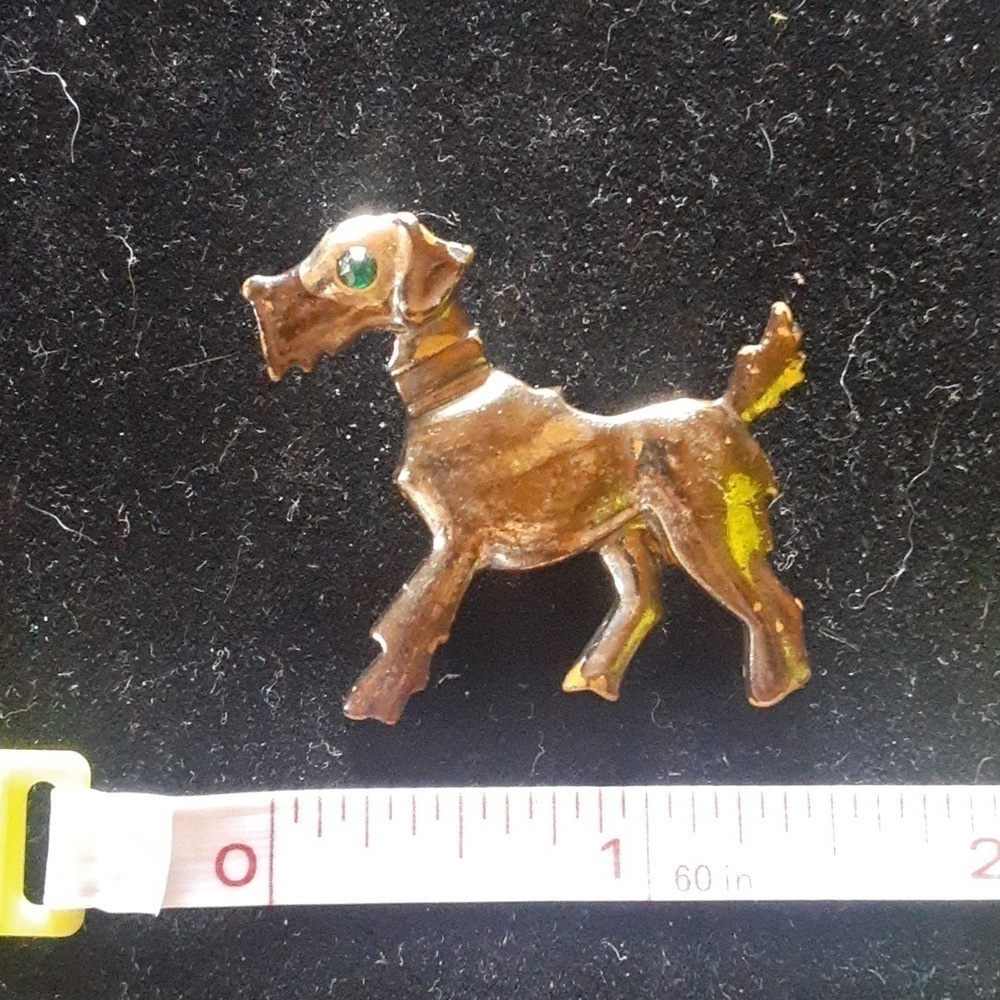 Vintage Gold Tone Schnauzer - Picture 4 of 5